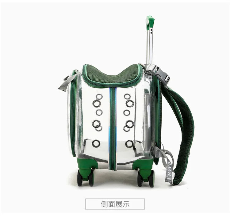 Pet Luggage, Transparent Space Capsule, Multi-purpose Backpack, Cat Bag, Large Capacity, Two Portable Small Dogs, Outdoor Bag