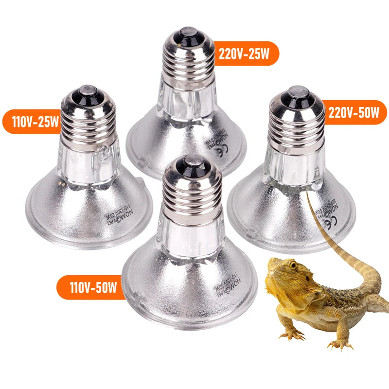 UVA UVB Reptile Lamp Bulb Reptile Heat Lamp Turtle Basking Heating Light UV Light Bulb Amphibians Lizards 110V 220V