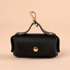 Leather Pet Waste Bag Dispenser (Keychain, Multi-Color, Lightweight)