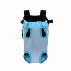 Breathable Mesh Pet Front Bag Double Shoulder Adjustable Strap Pet Carrier Backpack Portable Hands-free Dog Carrying Bag
