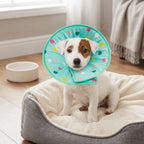 Sponge Padded Pet Recovery Ring Flexible Frame Light Weight Anti Lick Guard Polka Dot Skin Friendly Pet Recovery Wrap