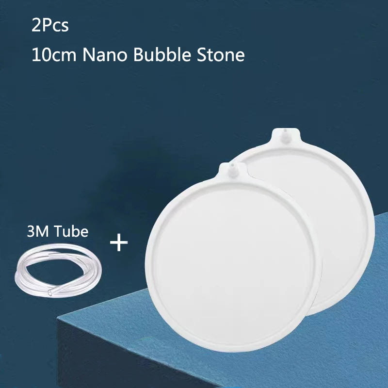 Round Aquarium Air Stone Disk (35–100mm, Oxygen Aerator, Pond & Hydroponics, 1–2 Pack)