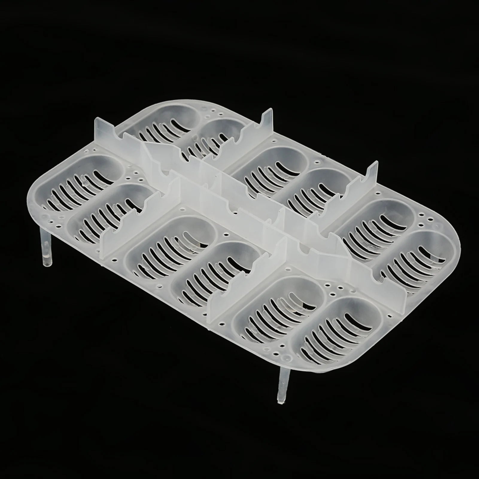12 Grids Snakes Gecko Lizards Reptiles Eggs Incubator Tray Hatcher Box with Thermometer(the color of the thermometer is random)