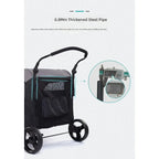 Pet Stroller for Multiple Pets, Lightweight Foldable Cat and Dog Carrier, Portable Pet Travel Stroller, Durable and Easy to Use