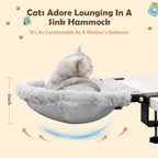 Cat Desk Hammock Bed with Faux Rabbit Fur (19x15in)