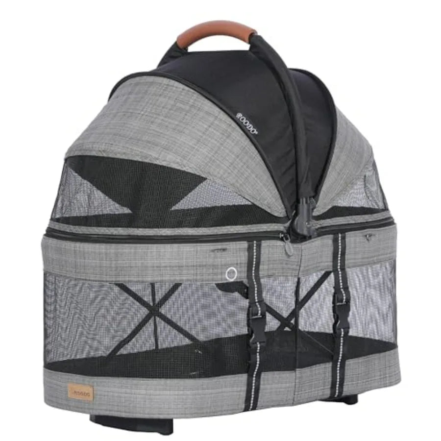 ROODO 2026 Upgraded Version 3-in-1 Dog Cat Stroller with Detachable Carrier Folding Lightweight Portable Travel Pet Gear All-Te