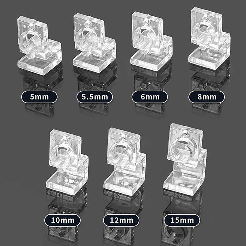 Aquarium Acrylic Lid Cover Support Clips (4-Pack, Multiple Sizes, Glass Tank Bracket)