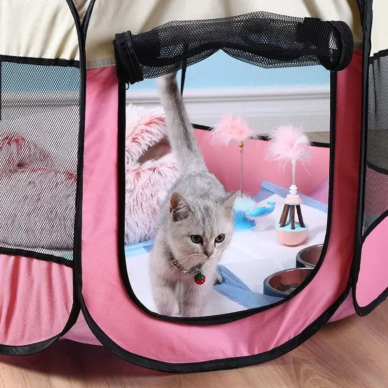 DDHOME Enclosed Pet Birthing Bed & Delivery Cage (All-Season)