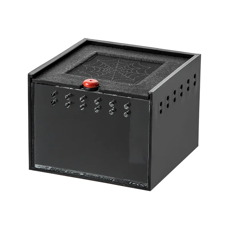 Pet Spider Box Reptile Crawling Pet Feeding Lizard Silkworm Baby Scorpion Unicorn Beetle Insect Pet House Black Acrylic Box