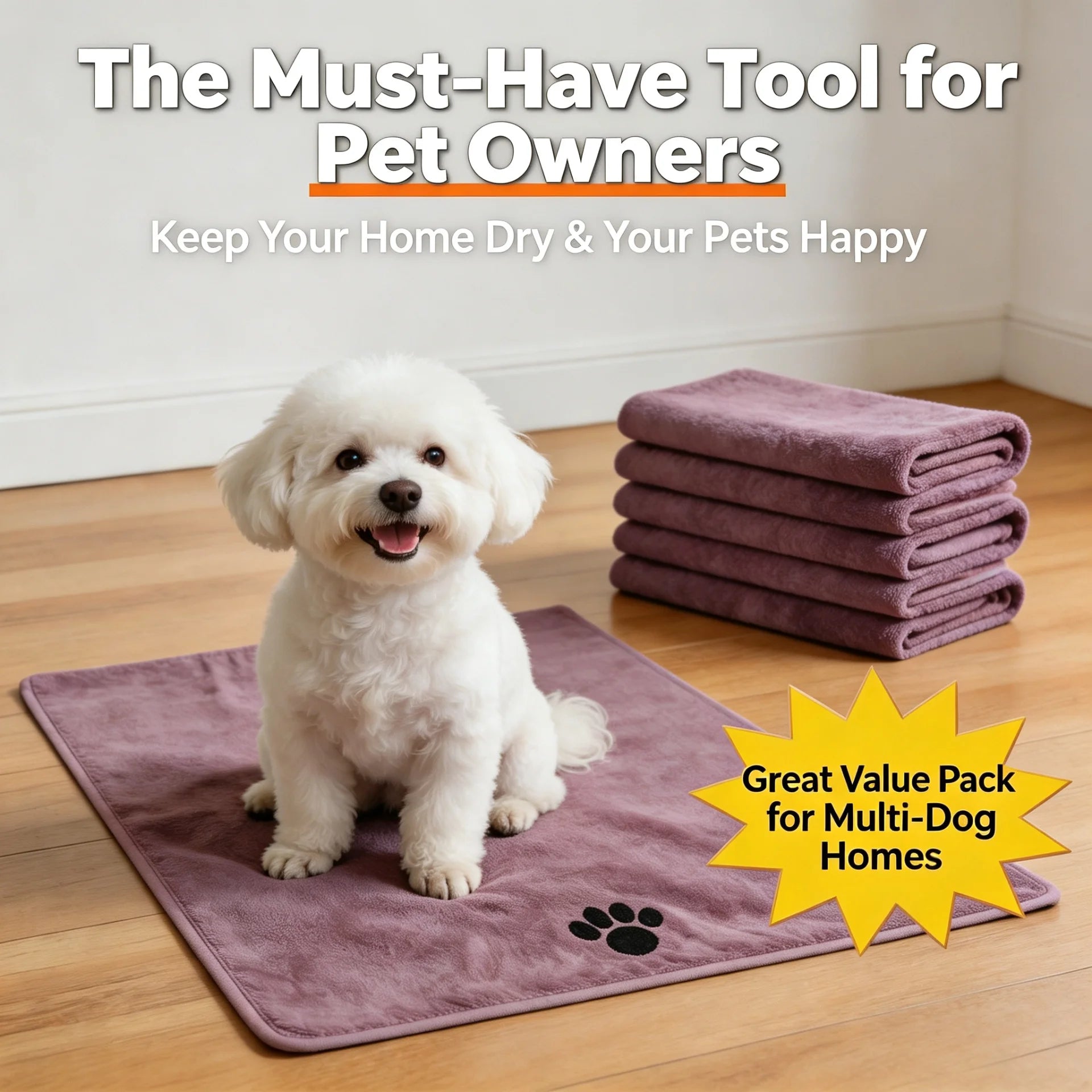 Extra Large Pet Bath Towel Super Absorbent Microfiber Quick Dry Soft Washcloth for Dogs Cats Durable Non-Fading Easy to Clean