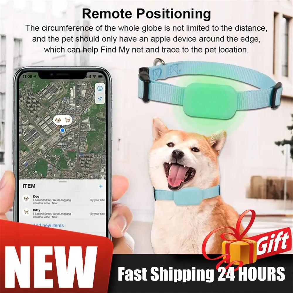 Smart GPS Dog Collar Tracker with Anti-Loss Protection - Adjustable Pet Locator for Dogs & Cats