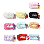Bow Pattern Pet Hair Clips 10-Pack (Floral, Mini, for Small Dogs)