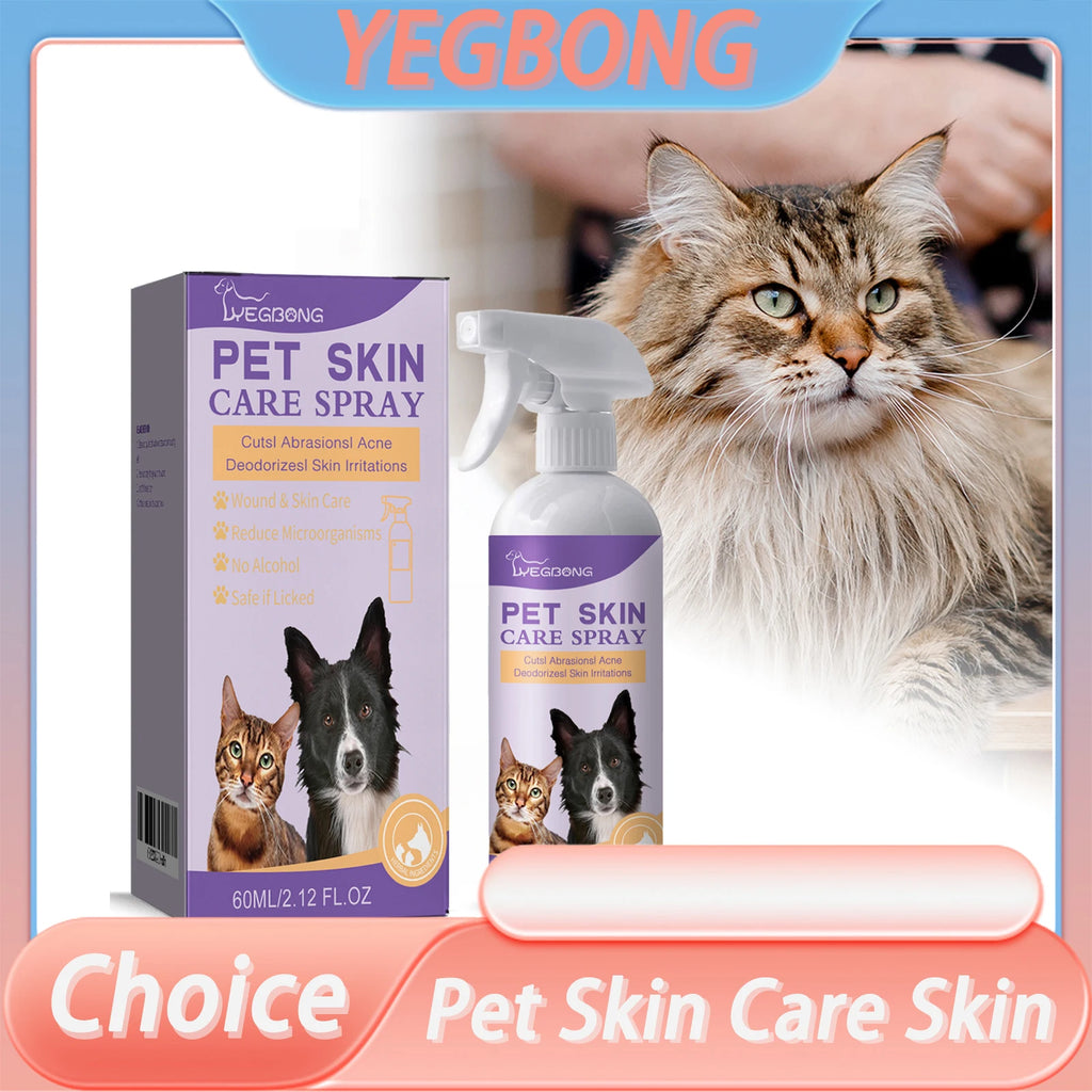 Pet Skin Relief Spray Effectively Removing Mite Relieve Skin Itching Discomfort Eliminate Local Inflammation Pet Skin Care Spray