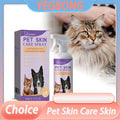 Pet Skin Relief Spray Effectively Removing Mite Relieve Skin Itching Discomfort Eliminate Local Inflammation Pet Skin Care Spray