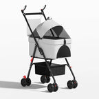 Pet Cart, Cat and Dog Cart, Small, Lightweight, Foldable Teddy, Outdoor Cart, Detachable for Going Out