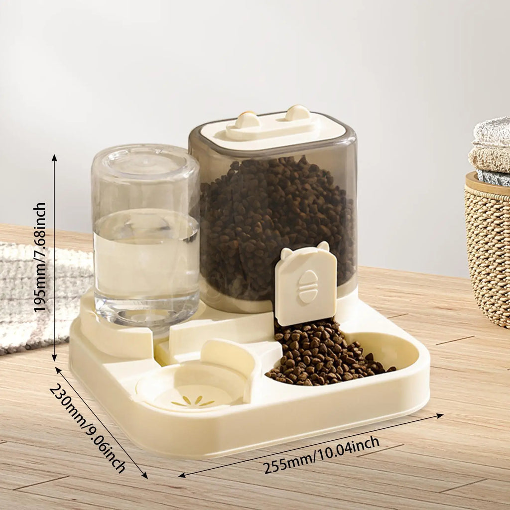 2 in 1 Automatic Pet Feeder Cat Feeding Bowl Travel Supplies Detachable Multifunction Food Container Cats Feeder for Bunny