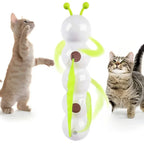 Smart Whack-a-Mole Caterpillar Cat Toy — Motion Sensor Feather Teaser for Indoor Cats