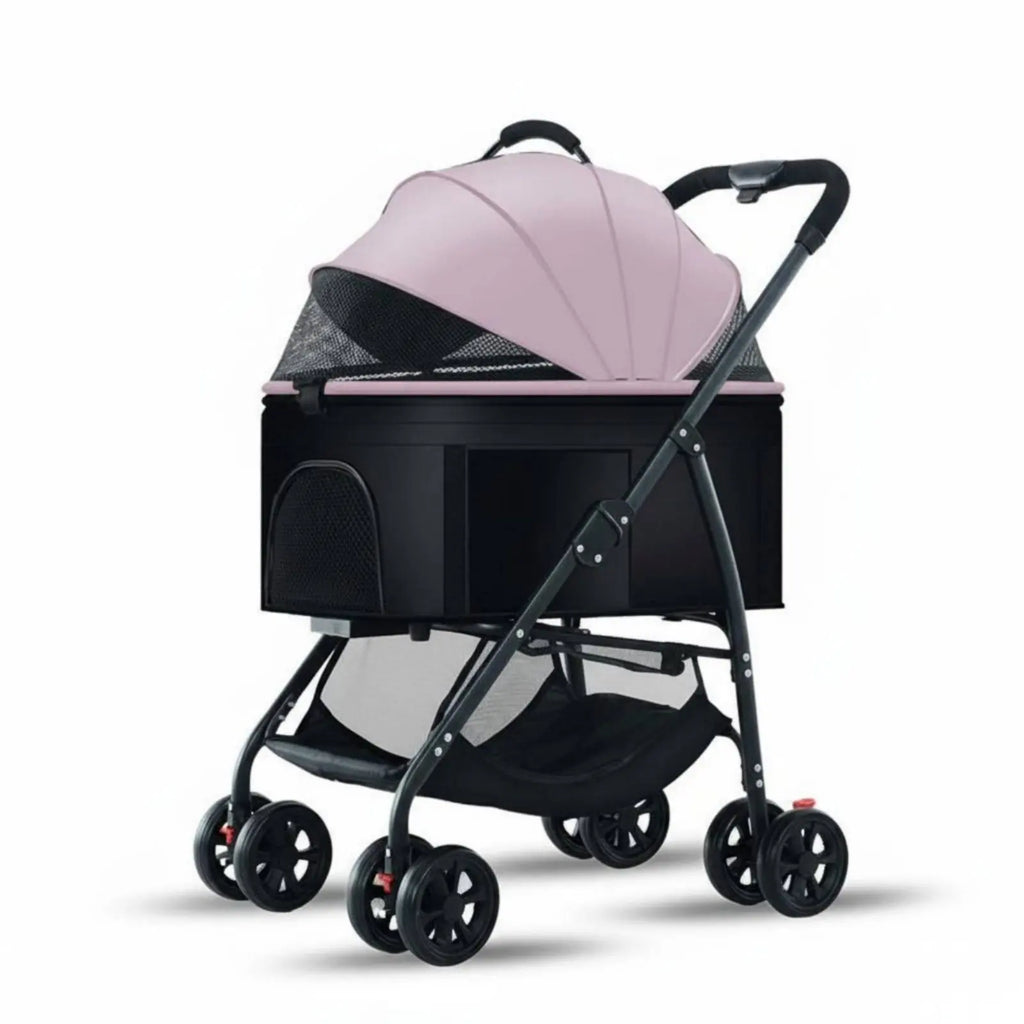 Foldable Pet Pet Transport Full Rotation Wheels Detachable Pet Carrier Pet Transport Lightweight Dog Cat Animal Carriage Storage