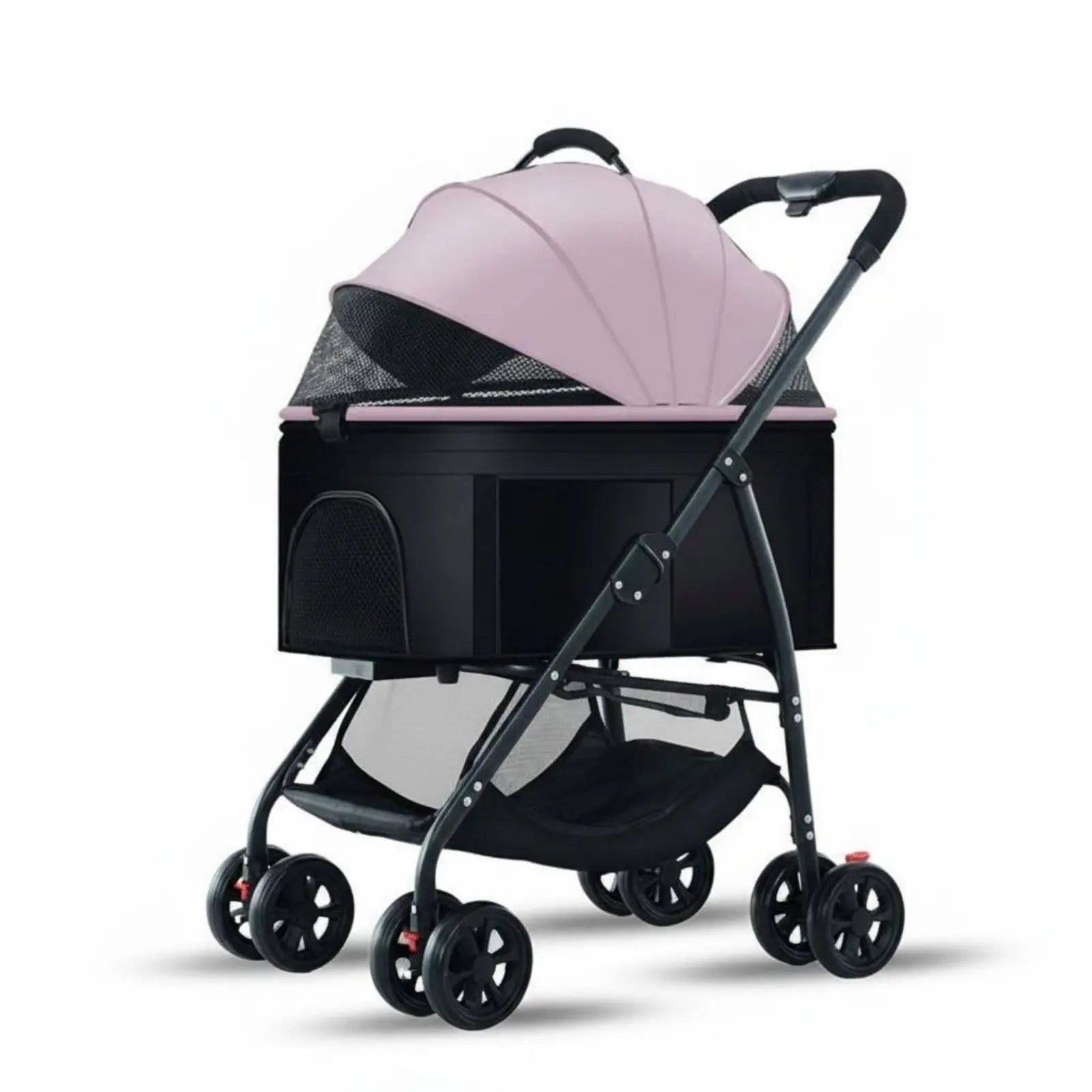 Foldable Pet Pet Transport Full Rotation Wheels Detachable Pet Carrier Pet Transport Lightweight Dog Cat Animal Carriage Storage