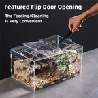 Durable Acrylic Reptile Habitat Anti-Escape Multiple Size Lizard Breeding Box Clear Arboreal Spider Feeding Case for Chameleon