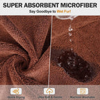 Dog Bathrobe Absorbent Pet Quick Drying Bath Towel Dog Bath Towel Large Small Dogs Clean Absorbent Bathrobe Full Body Wrap Cat