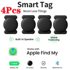 4-Pack GPS Smart Tag for Apple Find My Network - Magnetic Silicone Anti-Loss Tracker Kit for Pets & Cars