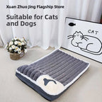 Soft Faux Fur Pet Bed Mat with Detachable, Washable Cover