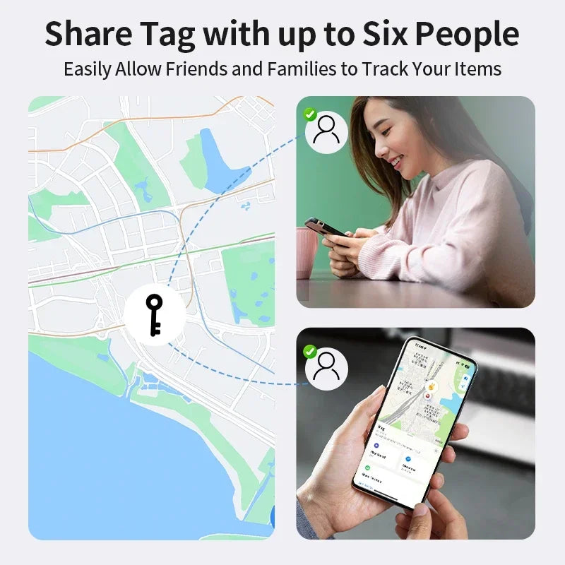MFi Certified Apple Find My Pet Anti-Loss Tracker - AirTag Compatible Bluetooth & GPS Key Finder (iOS)