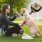 Portable Dog Treat Pouch Transparent Window Zipper Closure Pet Snack Bag Waterproof Waist Belt Clip Dog Reward Bag