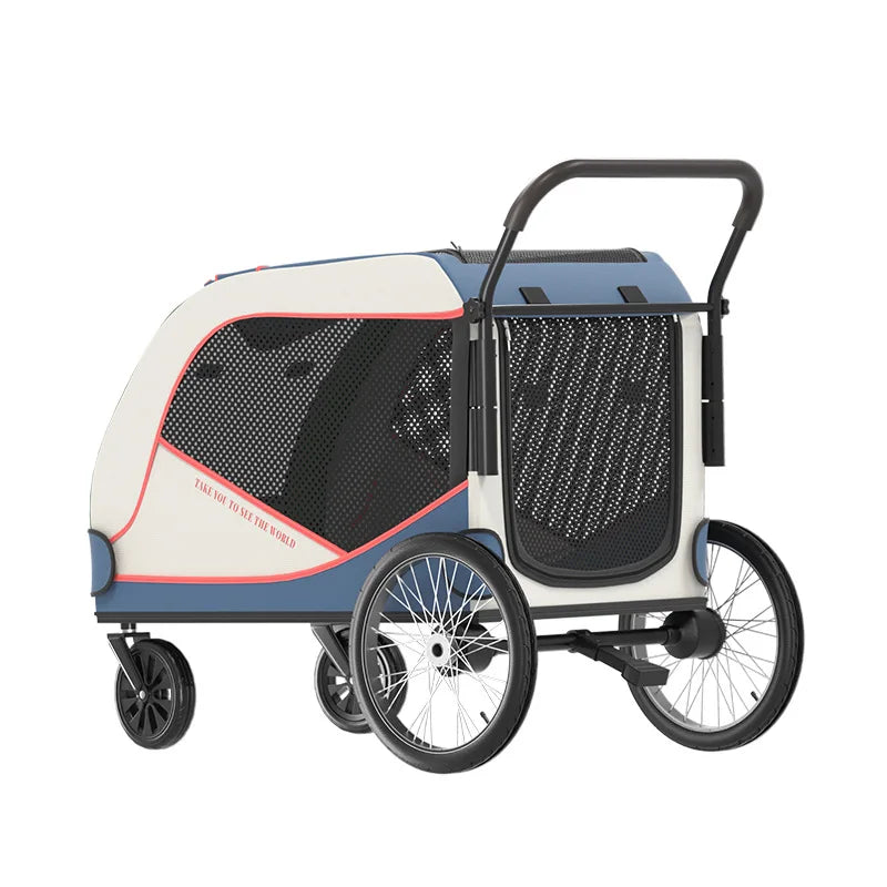 BOSIMAO Foldable Large Pet Dog Stroller Heavy Duty Cart for Giant Elderly Big Dogs Multiple Pets Outdoor Walking Travel Carrier