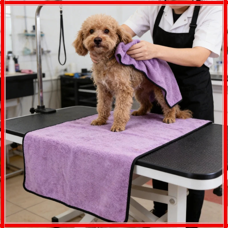 Pet Absorbent Towel, Dog Cat Quick Drying Bath Towel, Ultra-fine Fiber Super Absorbent Pet Towel, Cleaning Supplies