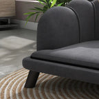 PawHut Pearl Design Pet Sofa with Solid Wood Legs (Charcoal Gray)