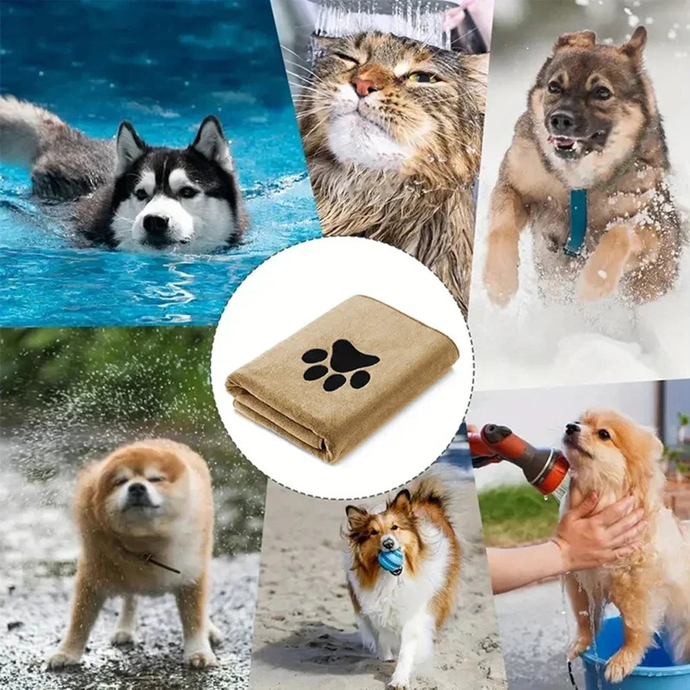 Microfiber Pet Bath Towel, Soft Super Absorbent Quick Dry Towel for Dogs Cats, 2 Sizes Available, Pet Grooming Supplies
