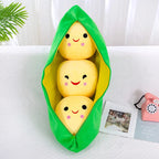 Pea Pod Plush Stuffed Toy — Cute Funny Dutch Bean Doll Birthday Gift & Home Decor