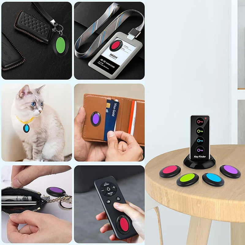 4-in-1 Wireless Key Finder & Anti-Loss Locator for Phones, Kids, Pets & Remotes