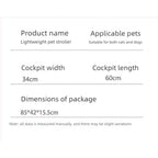Foldable Pet Stroller for Dogs Cats 4 Wheels Breathable Mesh Dog Carrier with Cup Holder Lightweight Travel Puppy Pushchair