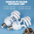 13W/26W UVB Pet Reptile Heating Lamps 5.0 10.0 Heat Lamp Energy Saving Light Turtle Lizard Snake Reptile UVB Heating Lights