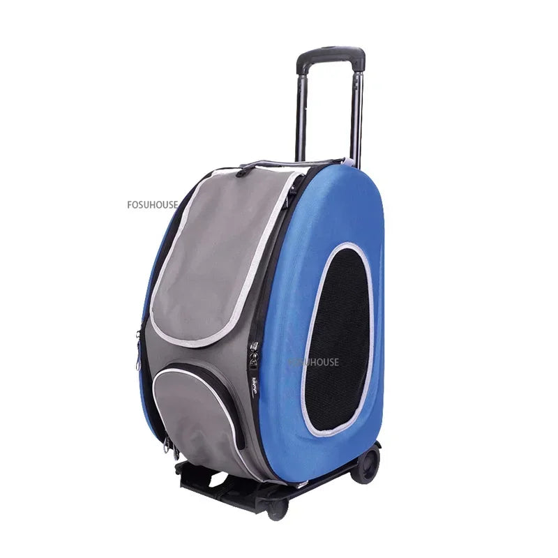 Pet Carrier Trolley Foldable Lightweight Large Capacity Portable Cat Dog Outdoor Shopping Travel Carrier