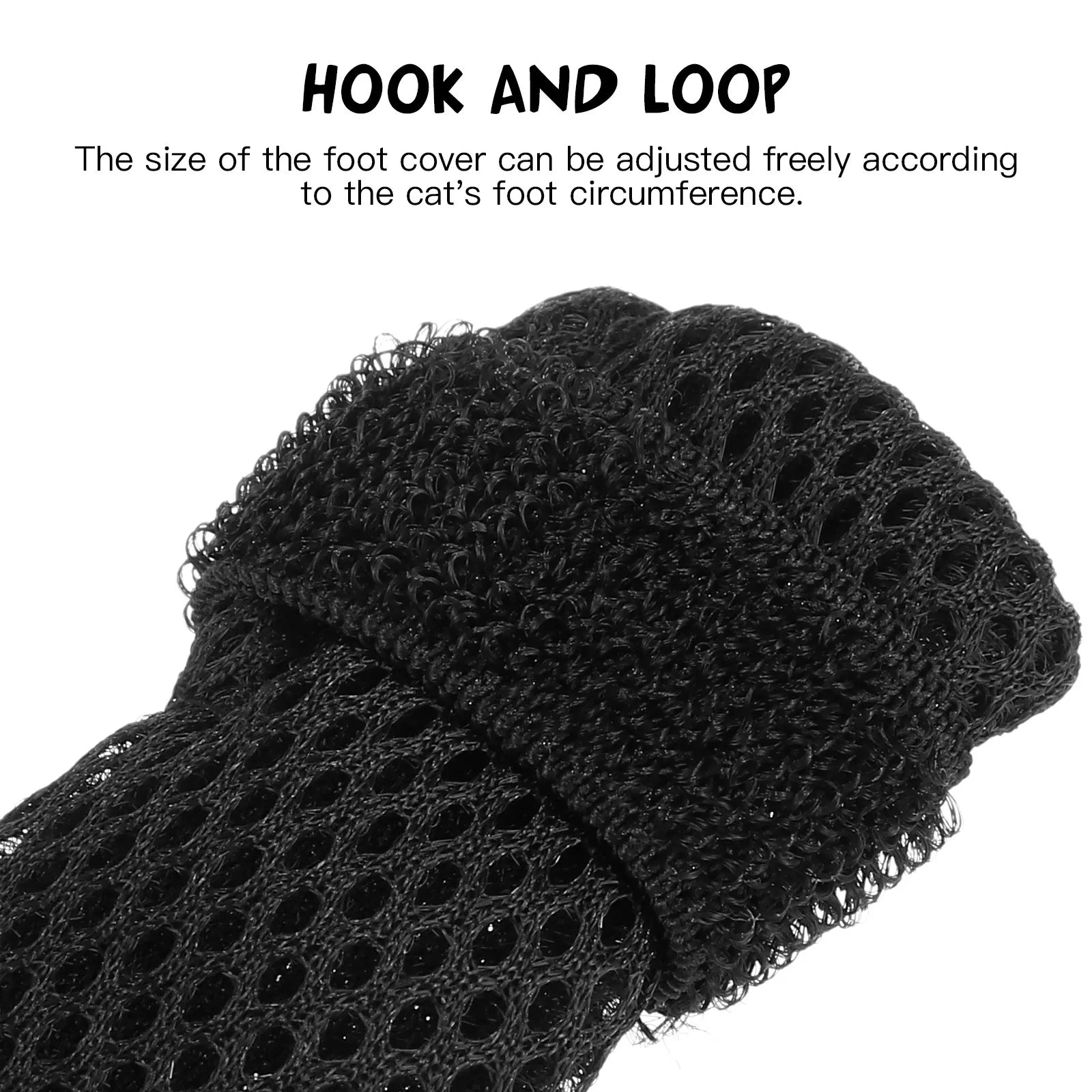 4-Piece Adjustable Cat Paw Protective Booties — Anti-Scratch Claw Caps for Feeding, Medicine & Grooming