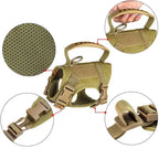 Breathable Tactical Cat & Dog Chest Harness — Adjustable Vest Leash for 3–20kg Pets