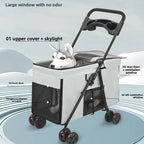 Medium Sized Dog Pet Stroller Multifunction Foldable Outdoor Push Cart Portable Cats Small Dogs Dog Stroller Cat Stroller