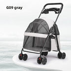 Pet Stroller Cat Dog Small Breeds Lightweight Foldable Outdoor Push Cart Pet Trolley Puppy Stroller Lightweight