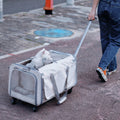 Pet Stroller Suitcase Mesh Panels Soft-Sided Pet Stroller Pet Transport Top Opening Ventilated