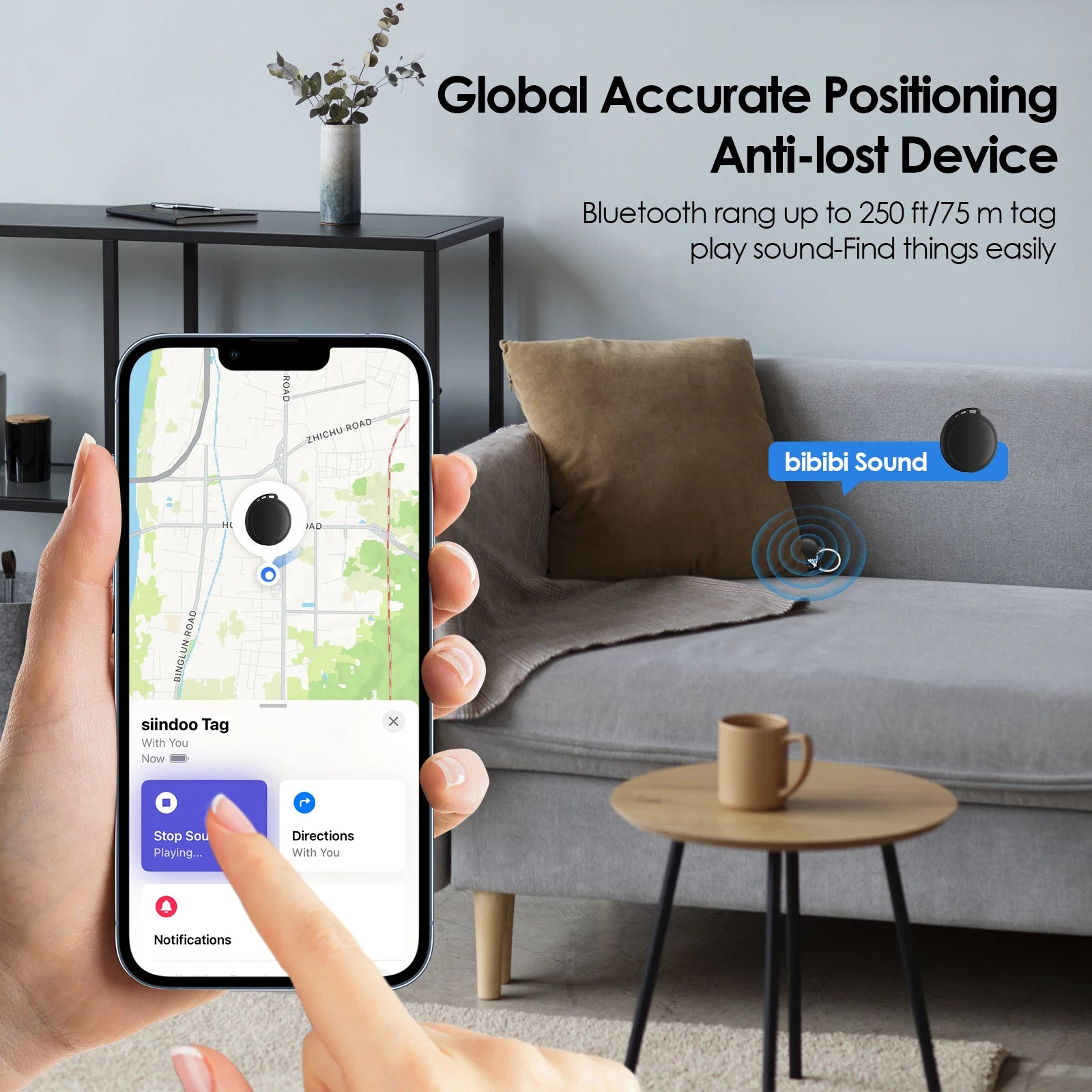 AirTag Compatible Anti-Loss GPS Tracker for Cars, Pets, Dogs, Kids & Elderly - Universal Locator