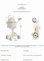 Pet Stroller for Small Dogs and Cats, Portable Foldable Dog Cart, Lightweight Retractable Pet Carrier, Easy Travel