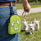 Dog Training Snack Bag with Hook Buckle (Cartoon Print, Waterproof)