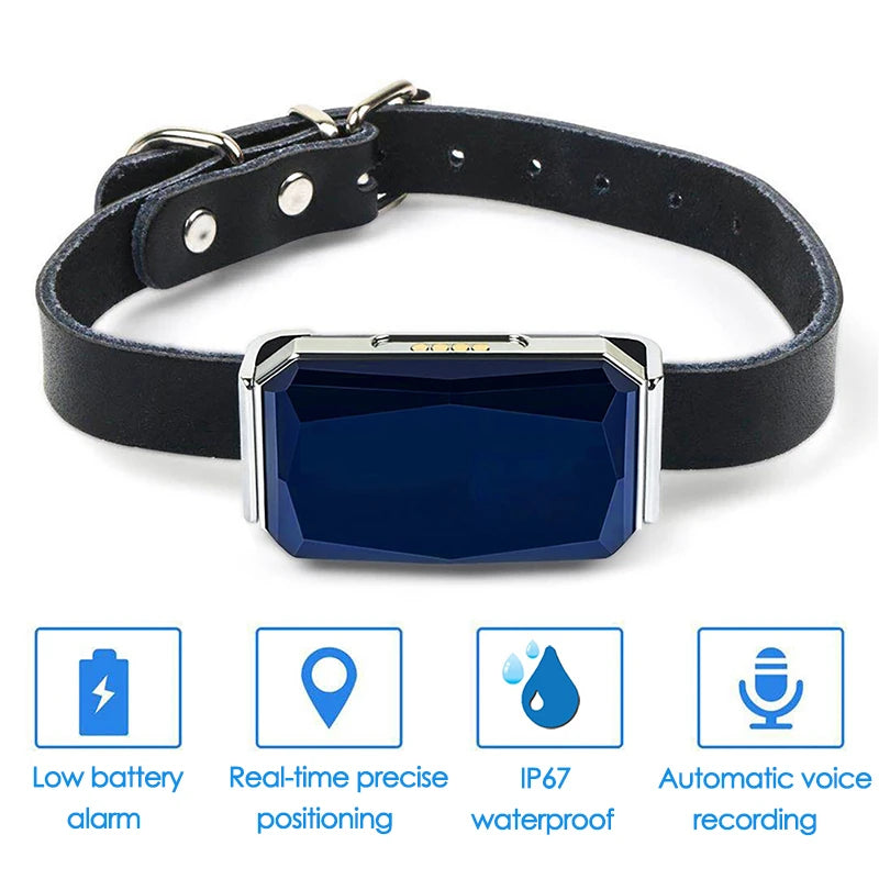 Waterproof GPS Pet Collar Tracker with Real-Time Calls & Remote Control - Adjustable Locator for Cats, Dogs & Sheep