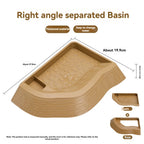 Yellow Edge Turtle Bath Basin Half Water Reptile Turtle Bath Basin Water Food Dual-Use Crawling Pet Breeding Box Landscaping