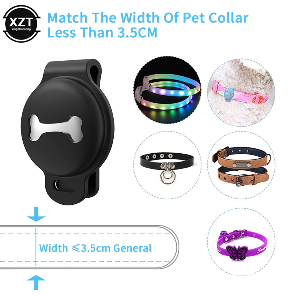 Dog Bone Silicone Sleeve Bluetooth GPS Tracker - Wearable Smart Anti-Loss Locator for Dogs & Cats