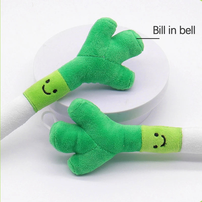 Catnip Onion Plush Cat Wand Toy — Bite-Resistant Washable Bell Chew Toy for Cats